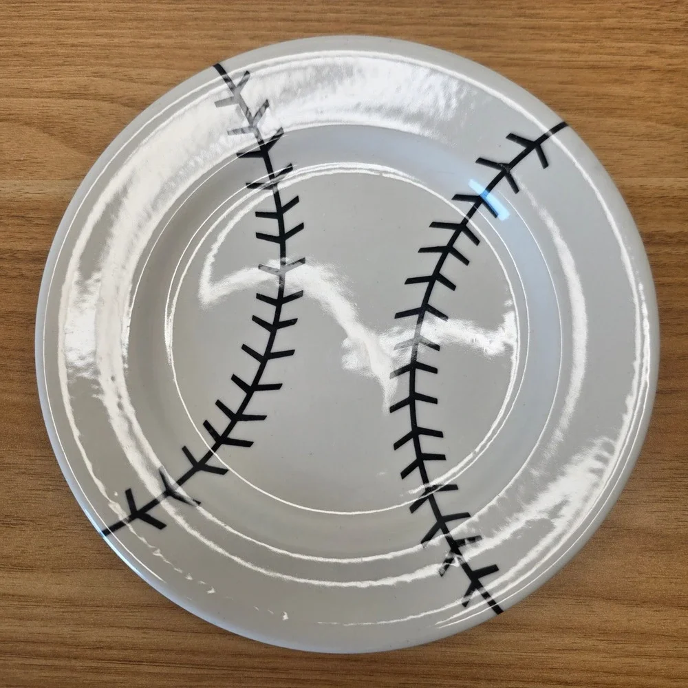Set of 4 Sterling China Baseball Plates 7.25